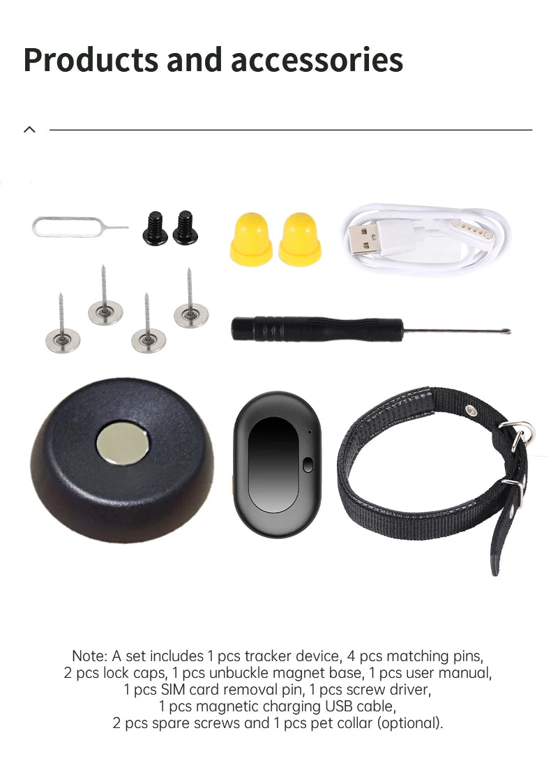 GPS Pet Tracking Collar – Waterproof Smart Locator with GEO Fence
