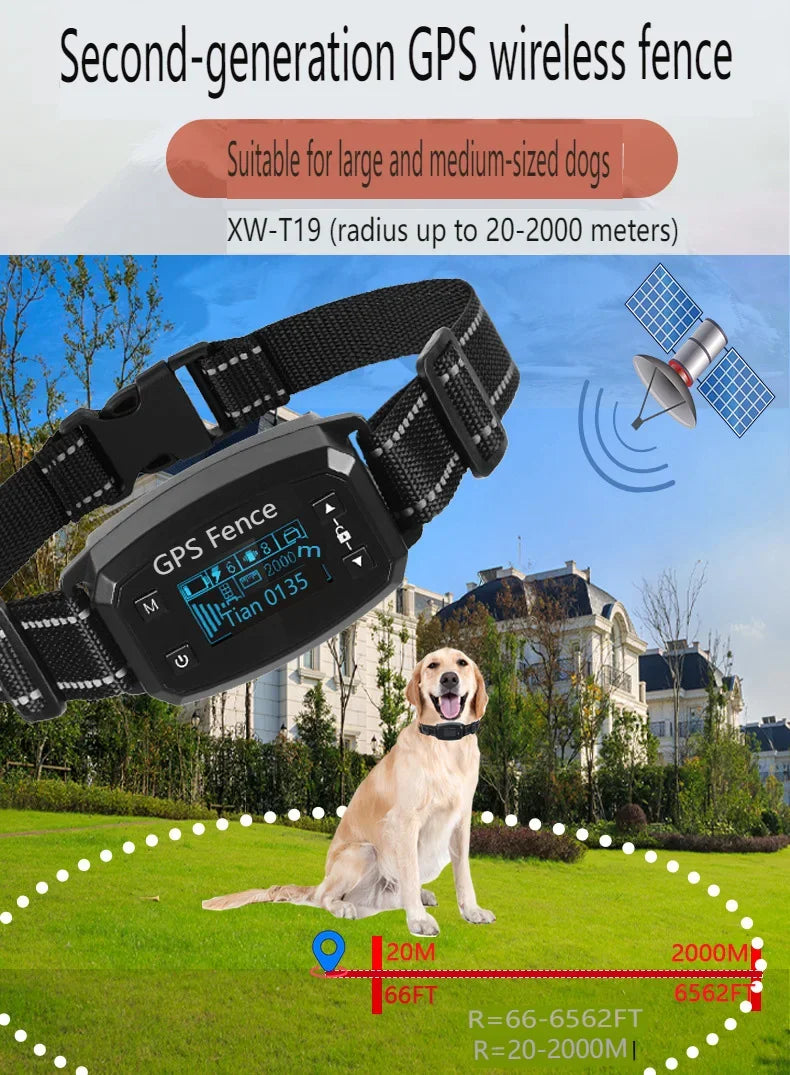 Wireless Dog Fence System – Smart GPS Training Collar for Pets