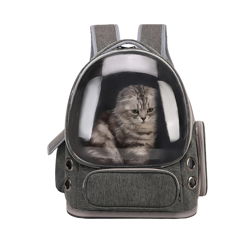 Cat Carrier Backpack โ Bubble Pet Carrier Bag with Air Holes for Cats & Small Dogs