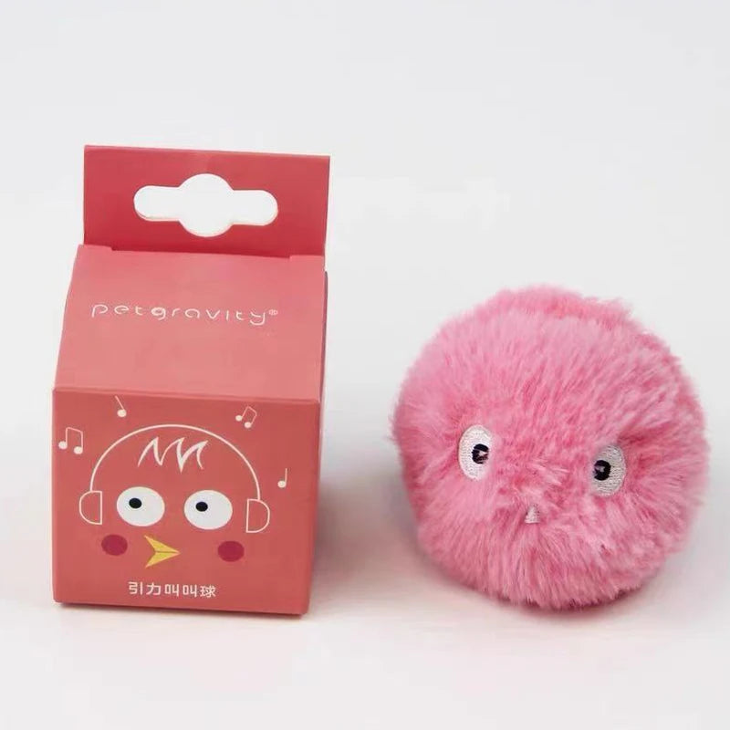 Interactive Cat Toy Ball β Smart Plush Catnip Ball with Sound, Touch & Training Play for Kittens & Cats