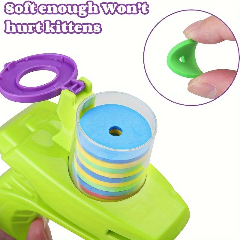 Foam Disc Cat Toy Launcher ā Interactive Indoor Play Game for Cats, Battery-Free & Durable