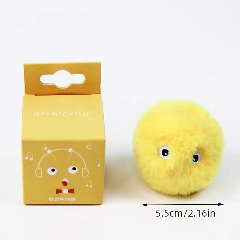 Interactive Cat Toy Ball β Smart Plush Catnip Ball with Sound, Touch & Training Play for Kittens & Cats
