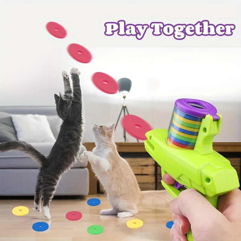 Foam Disc Cat Toy Launcher ā Interactive Indoor Play Game for Cats, Battery-Free & Durable