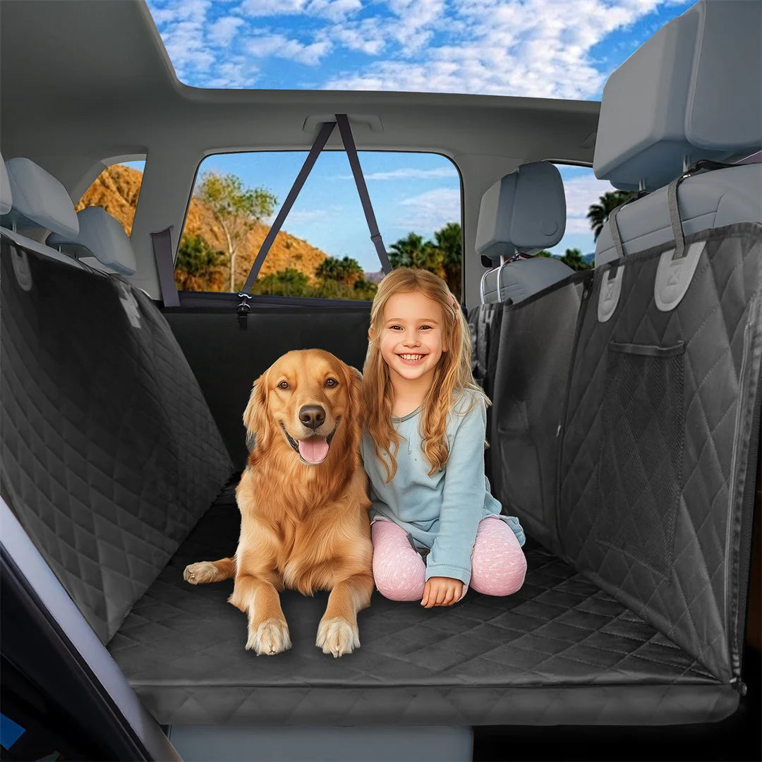 Dog Car Seat Cover – Waterproof Hammock for Back Seat
