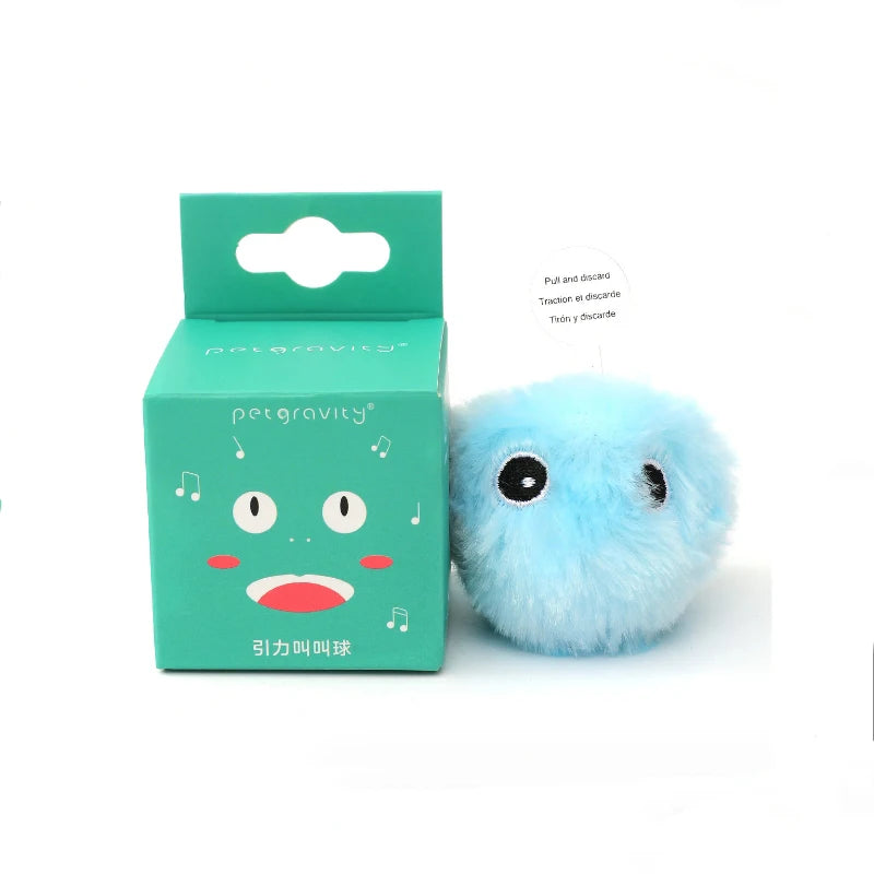 Interactive Cat Toy Ball β Smart Plush Catnip Ball with Sound, Touch & Training Play for Kittens & Cats