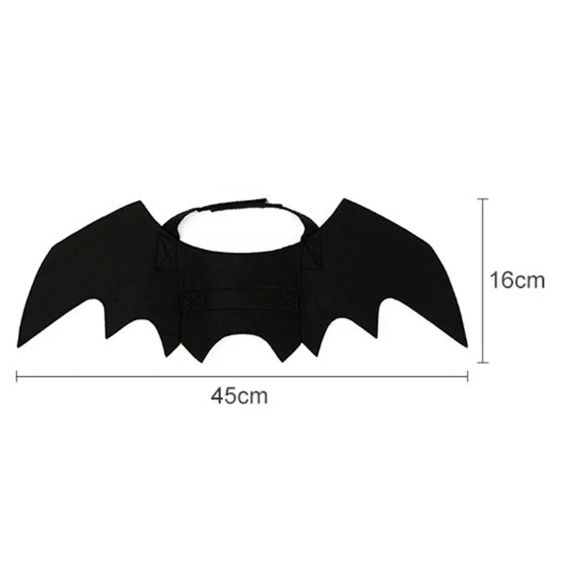 Halloween Pet Bat Wings Costume – Cute Cat Dog Harness Outfit for Party & Cosplay