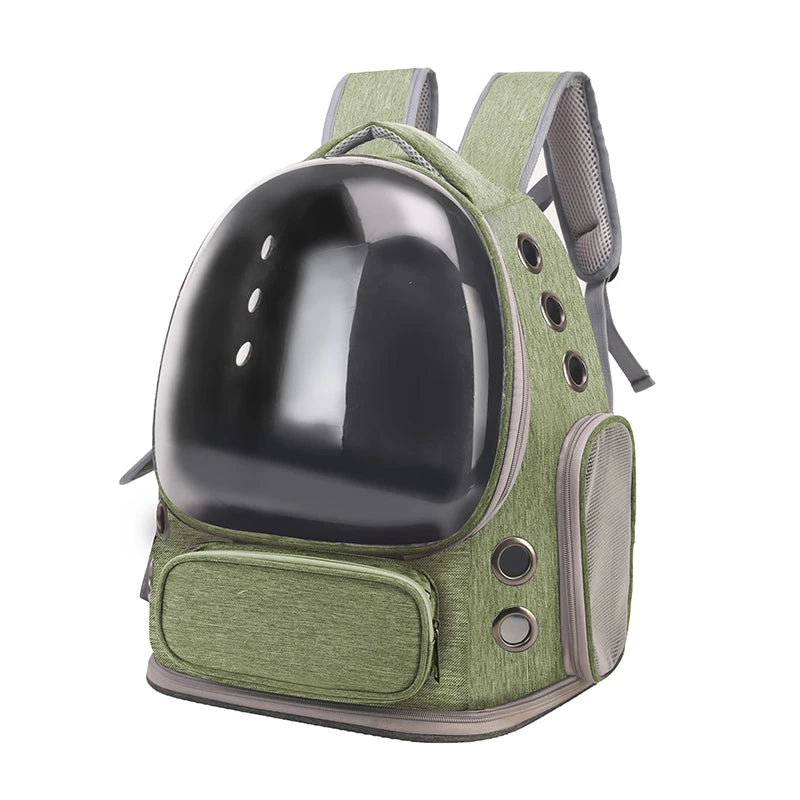 Cat Carrier Backpack โ Bubble Pet Carrier Bag with Air Holes for Cats & Small Dogs