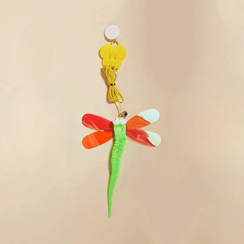 Cat Hanging Door Toy ā Elastic Rope Feather Teaser for Cats