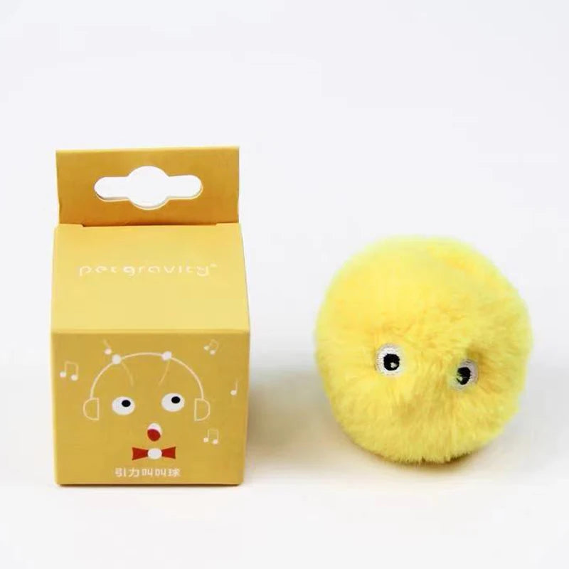 Interactive Cat Toy Ball β Smart Plush Catnip Ball with Sound, Touch & Training Play for Kittens & Cats
