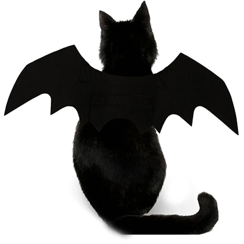 Halloween Pet Bat Wings Costume – Cute Cat Dog Harness Outfit for Party & Cosplay