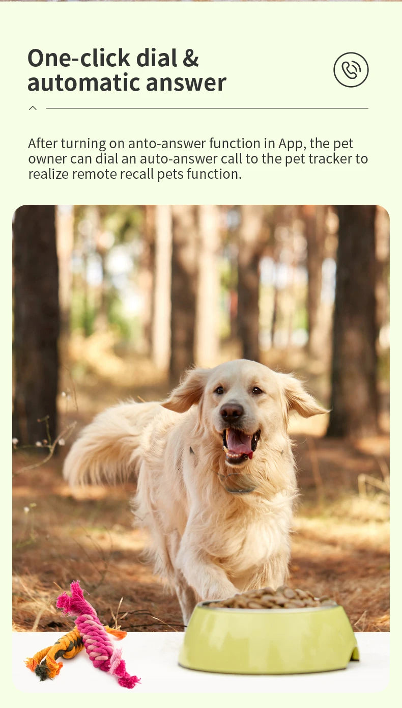 GPS Pet Tracking Collar – Waterproof Smart Locator with GEO Fence