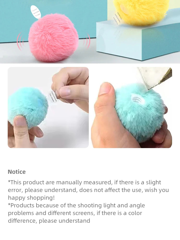 Interactive Cat Toy Ball β Smart Plush Catnip Ball with Sound, Touch & Training Play for Kittens & Cats