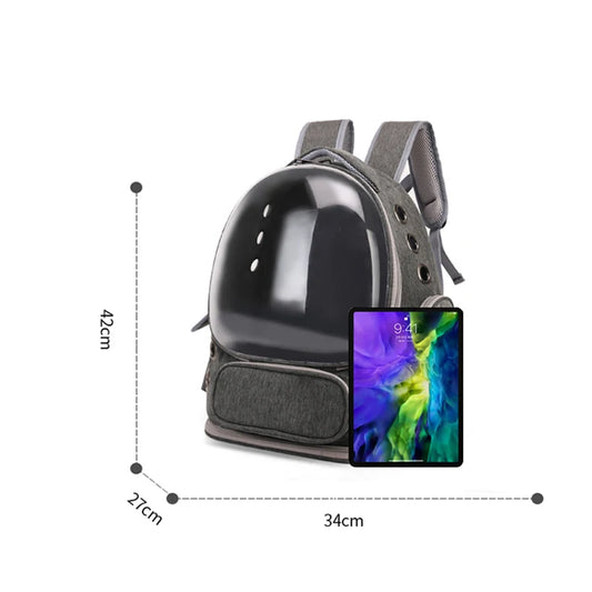 Cat Carrier Backpack – Bubble Pet Carrier Bag with Air Holes for Cats & Small Dogs