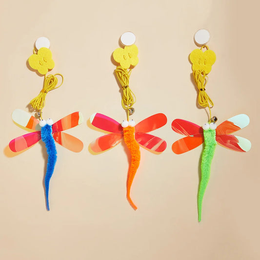 Cat Hanging Door Toy – Elastic Rope Feather Teaser for Cats