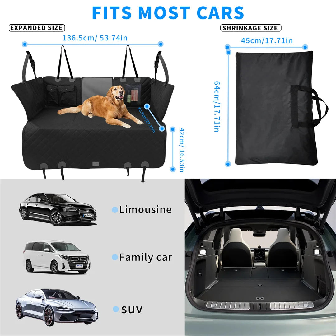 Dog Car Seat Cover – Waterproof Hammock for Back Seat