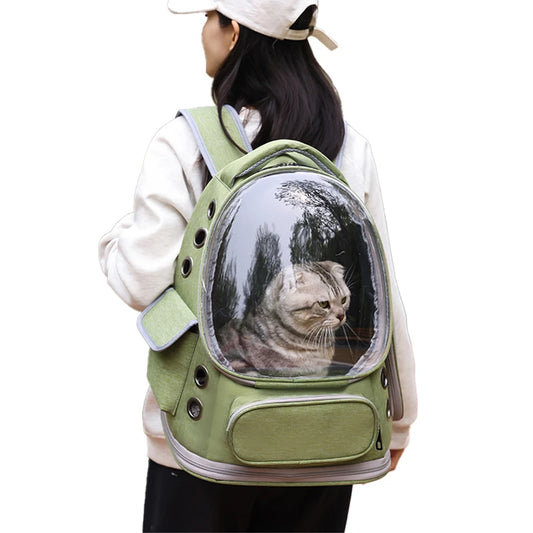 Cat Carrier Backpack – Bubble Pet Carrier Bag with Air Holes for Cats & Small Dogs