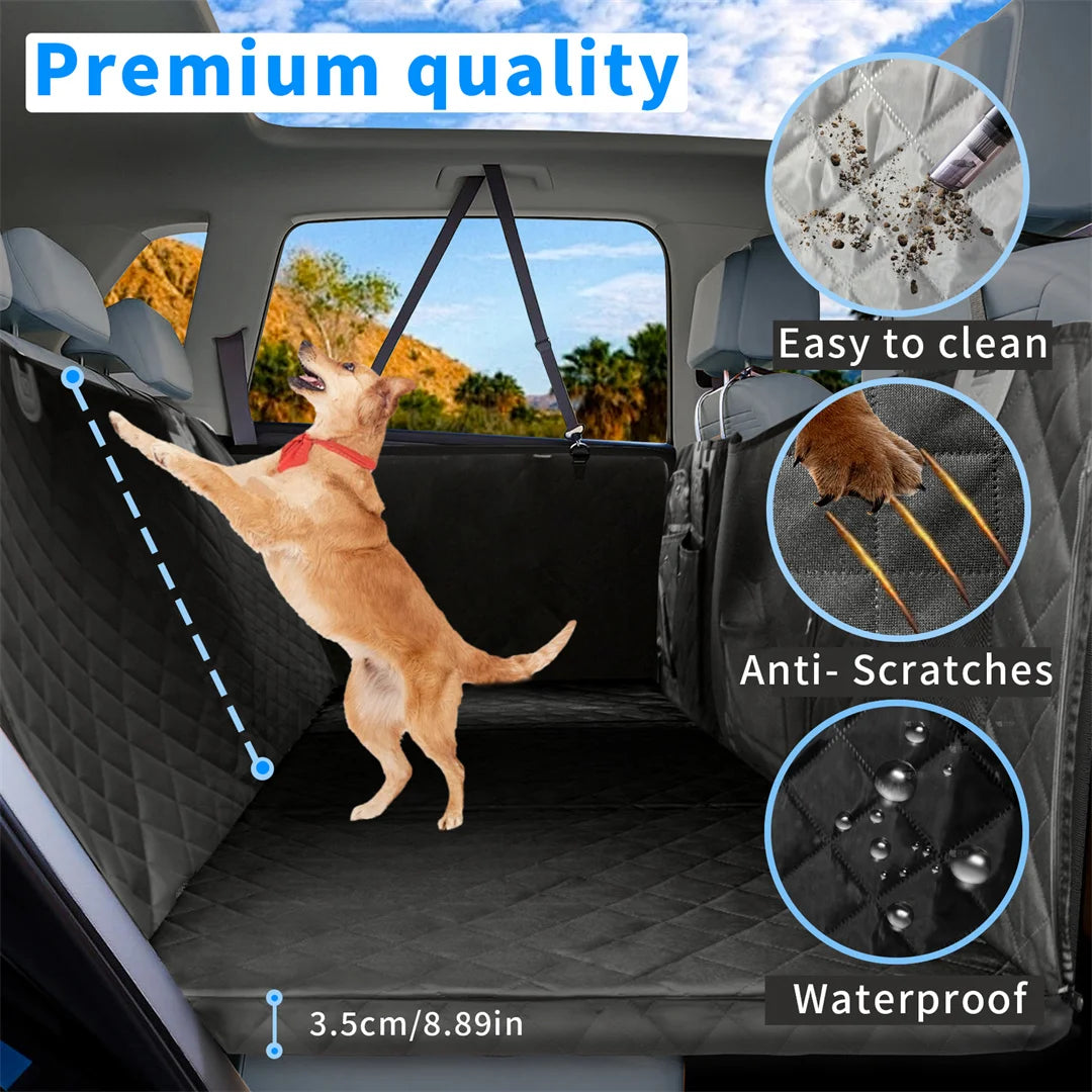Dog Car Seat Cover – Waterproof Hammock for Back Seat