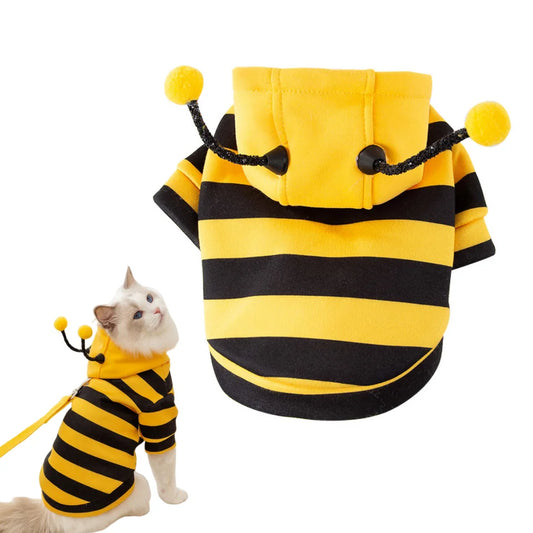 Dog Bee Costume – Cute Pet Bee Hoodie for Dogs & Cats