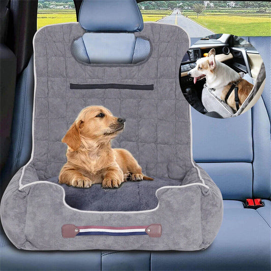 Dog Car Seat Bed – Booster & Travel Carrier with Safety Belt